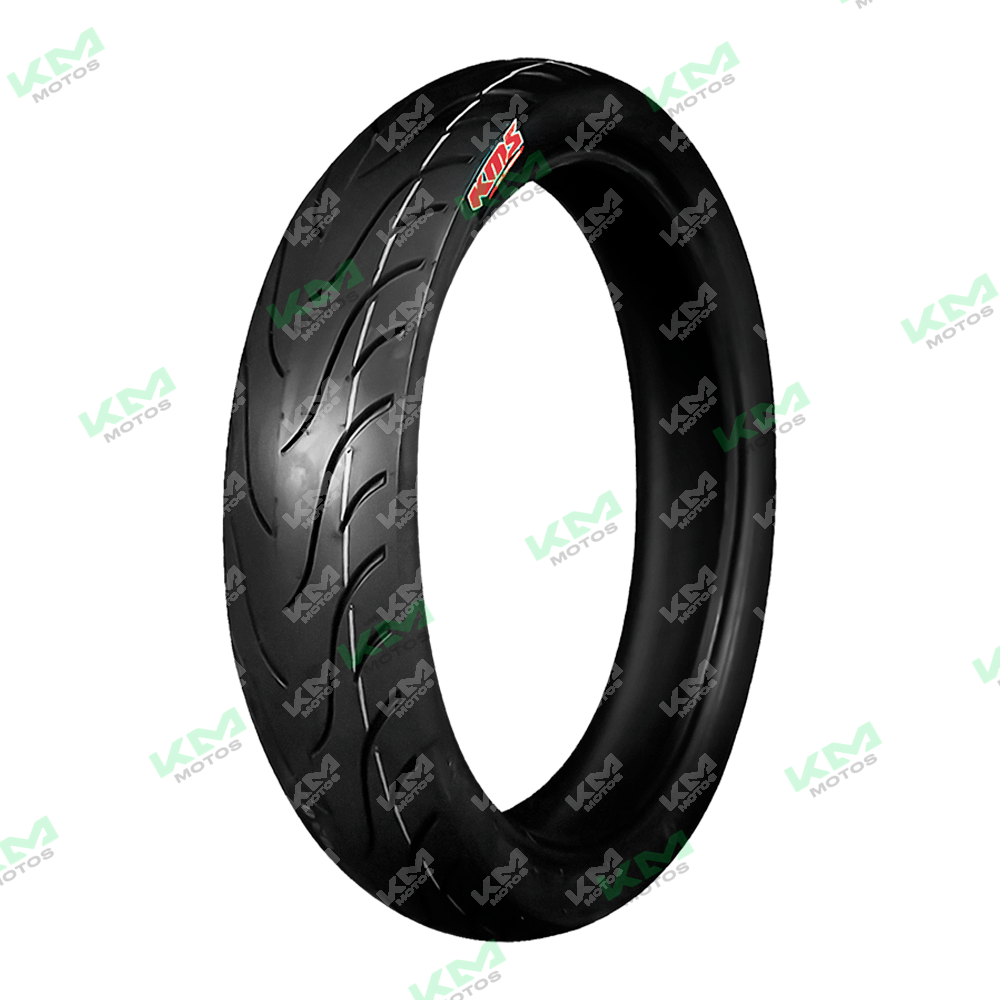 Llanta trasera KMS 90/90-18 lisa SF075, resistente 8PR para motocicleta, con banda de rodadura lisa y estructura duradera