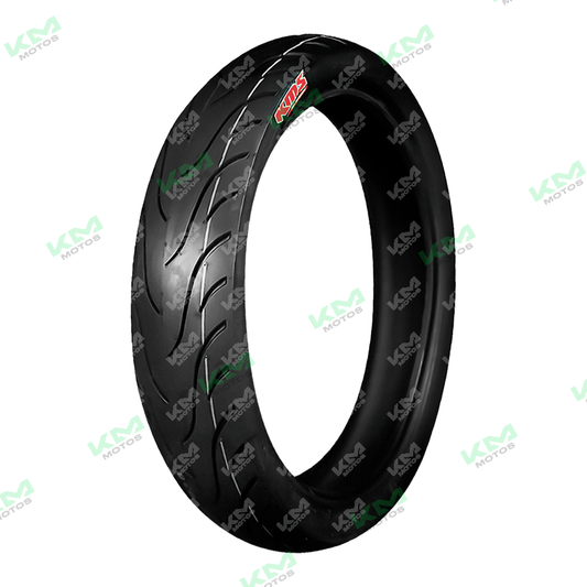Llanta trasera KMS 90/90-18 lisa SF075, resistente 8PR para motocicleta, con banda de rodadura lisa y estructura duradera