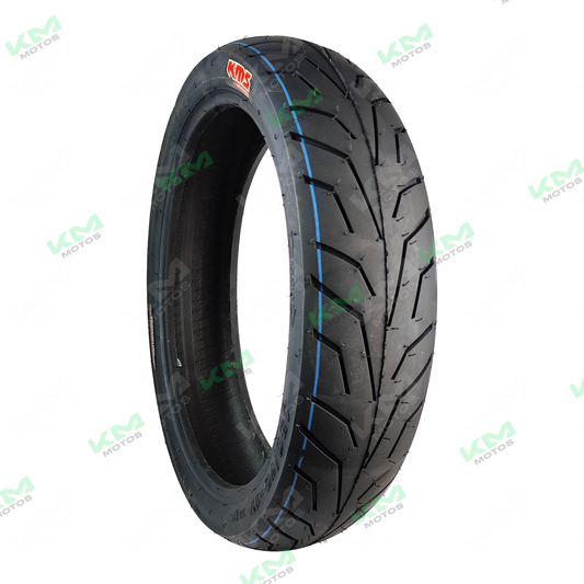 Llanta de motocicleta KMS 130/70-17 Lisa SF213 KMS 8PR, neumático de perfil bajo con banda de rodadura lisa y estructura resistente