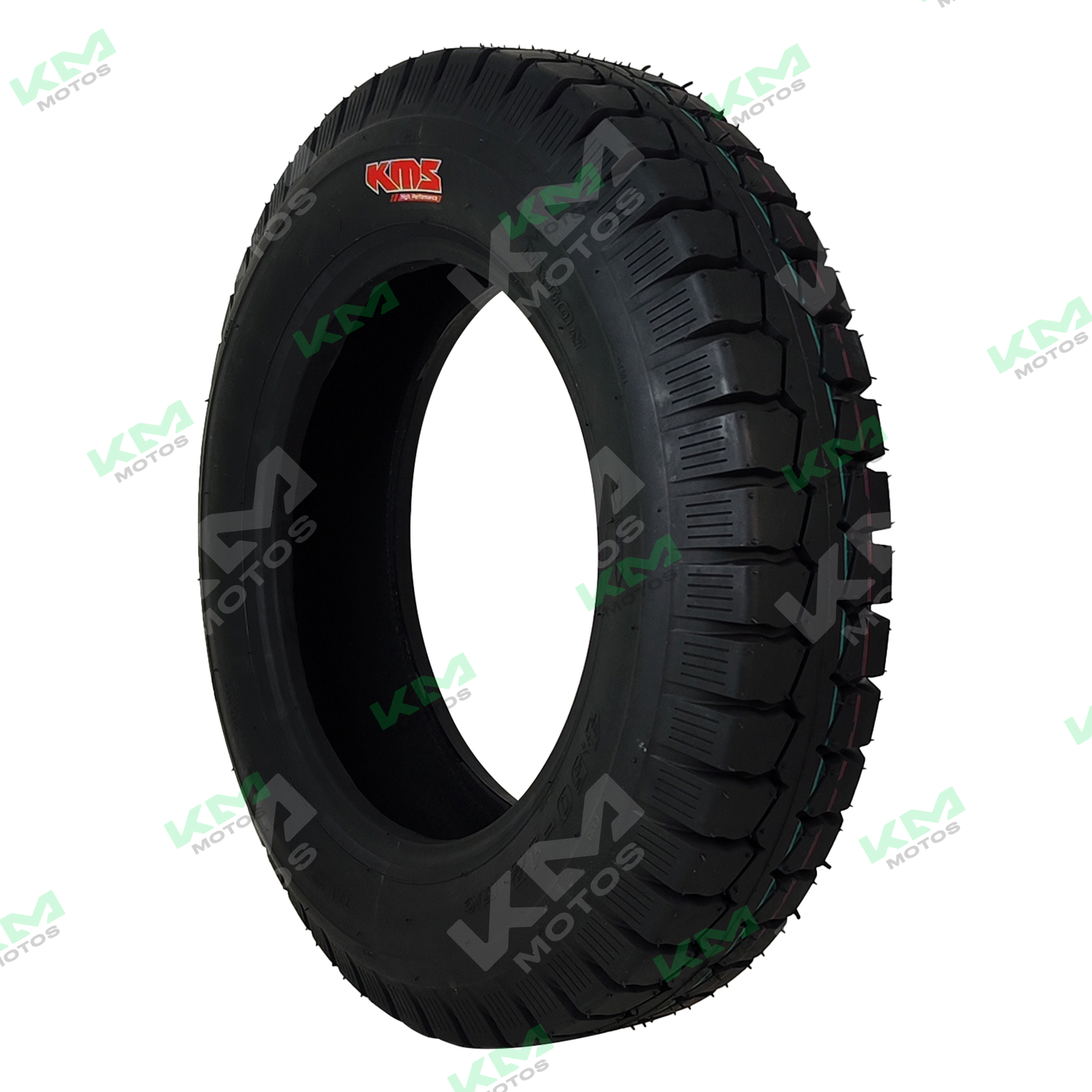 Llantas de motocicargo KM Motos, tamaño 4.50-12, con estructura robusta y banda de rodadura para uso en transporte pesado.
