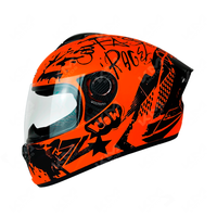 CASCO CERRADO ANARANJADO/NEGRO MATE GRAFITI DOT WLT111 HS2 V.C. "XL"