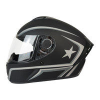 CASCO CERRADO NEGRO/GRIS MATE STAR DOT WLT111 HS2 V.C. "L"