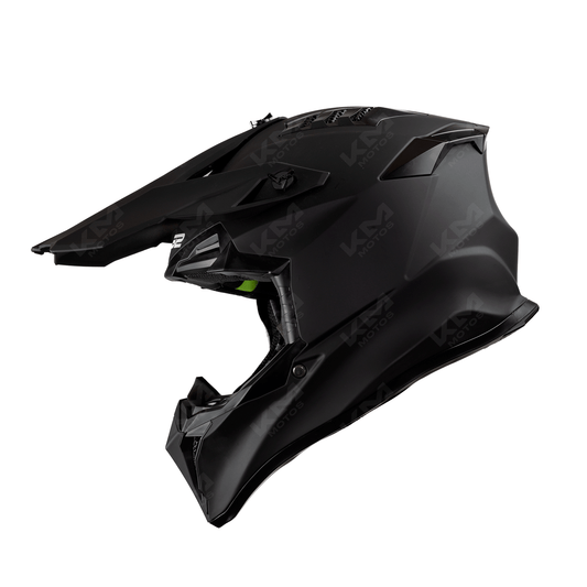 CASCO CROSS NEGRO MATE SOLID DOT WLT127 HS2 "S" - KMMOTOSHN