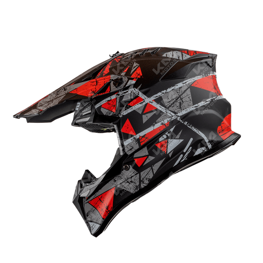 CASCO CROSS NEGRO/ROJO MATE DOT VECTOR HS2 "XL" - KMMOTOSHN