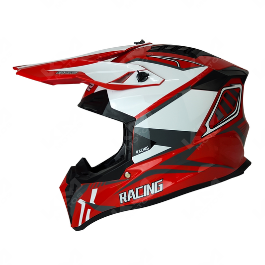 CASCO CROSS ROJO/BLANCO DOT RACING HS2 WLT127 S