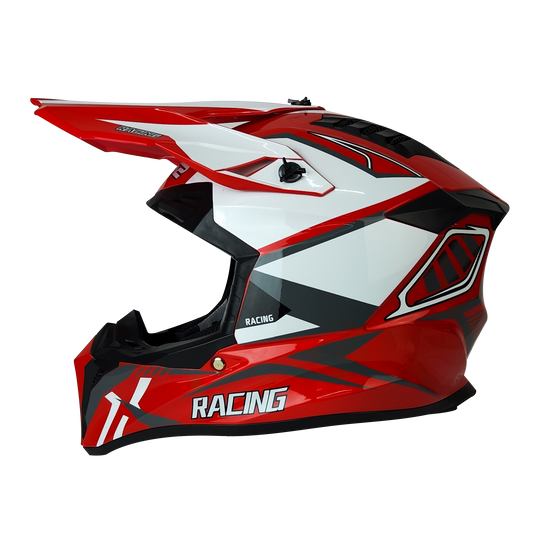 CASCO CROSS ROJO/BLANCO DOT RACING HS2 WLT127 "M"