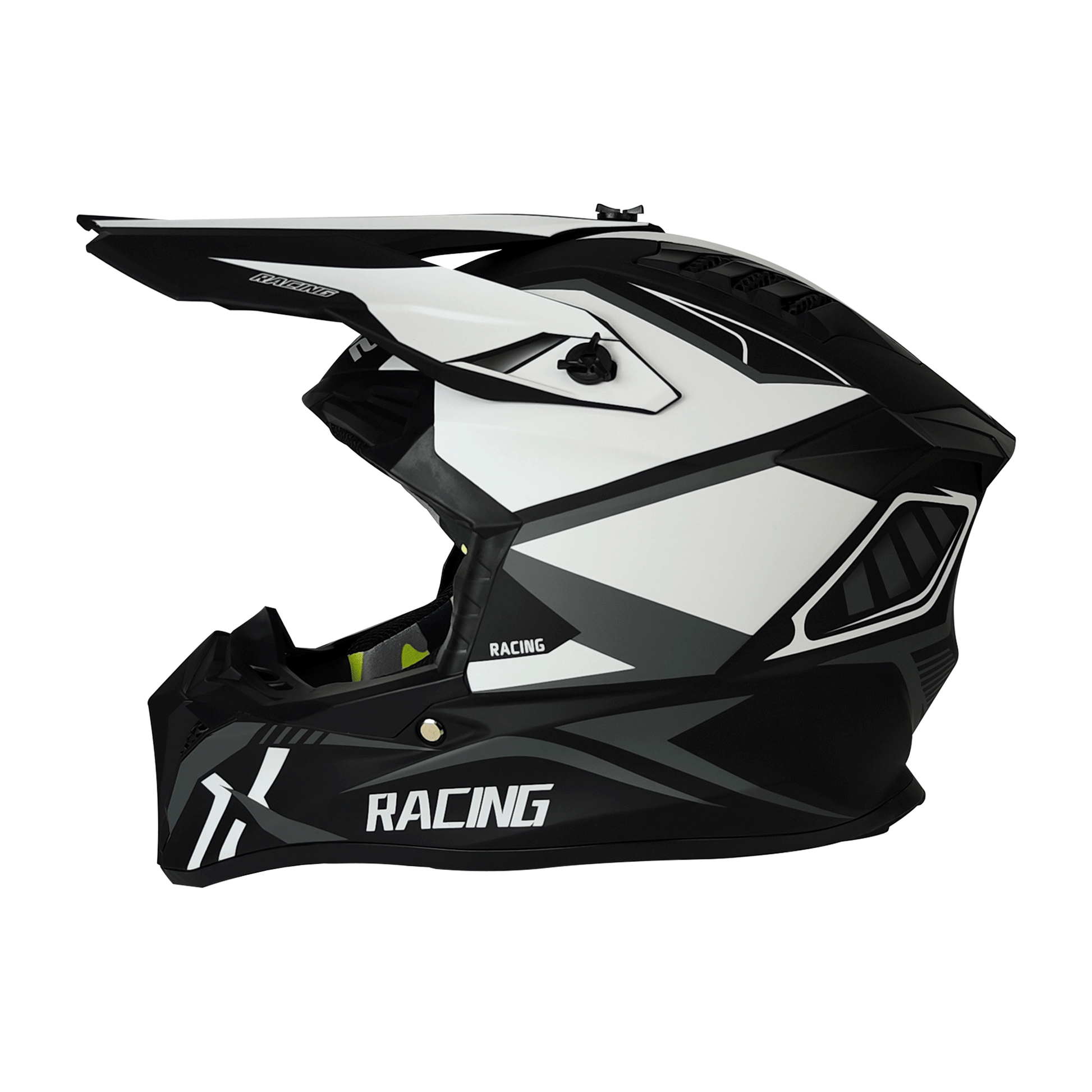 CASCO CROSS NEGRO/BLANCO MATE DOT RACING HS2 "XL"