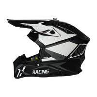 CASCO CROSS NEGRO/BLANCO MATE DOT RACING HS2 WLT127 "M"