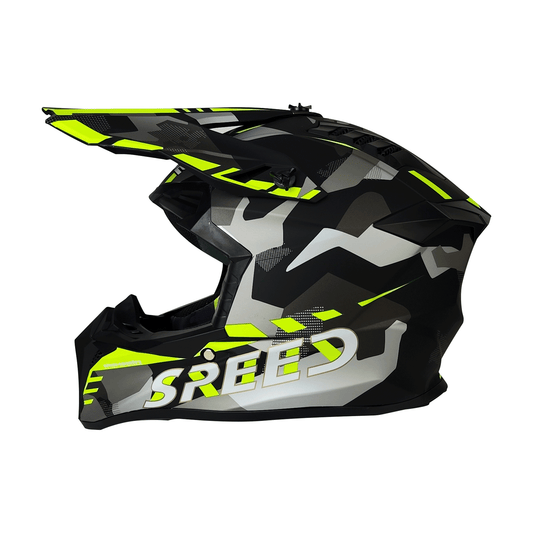 CASCO CROSS NEGRO/AMARILLO MATE SPEED DOT WLT127 HS2 "L"