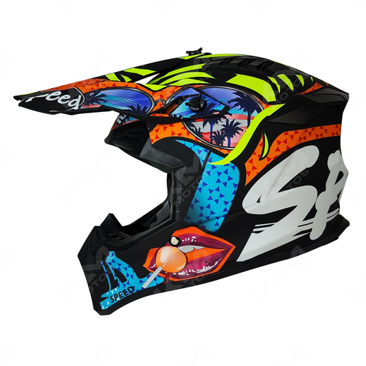 CASCO CROSS NEGRO MATE DOT BEACH HS2 WLT189/WLT127 S