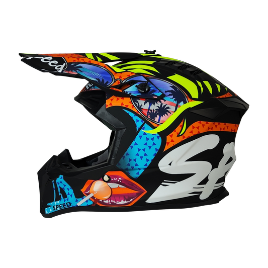 CASCO CROSS NEGRO MATE DOT BEACH HS2 WLT189/WLT127 "M"