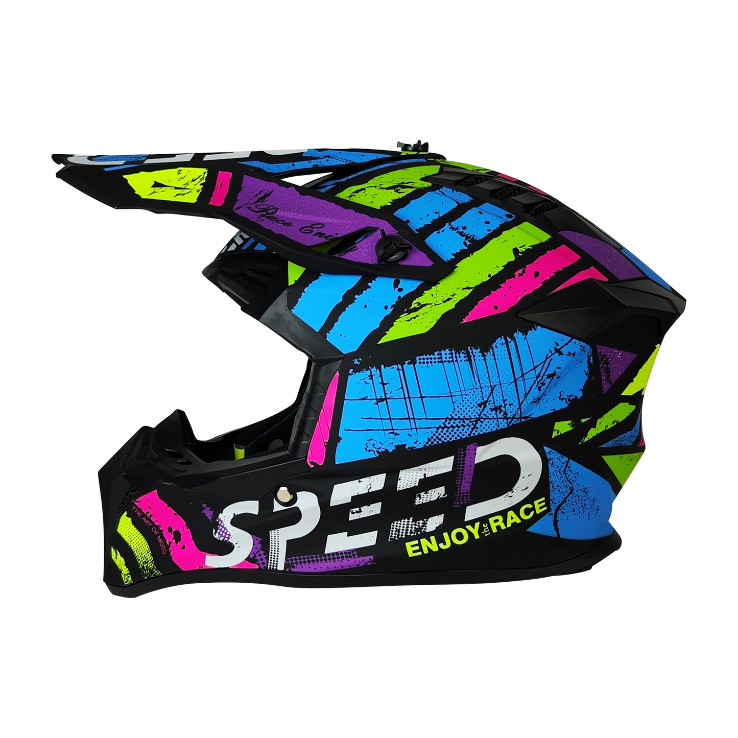 CASCO CROSS NEGRO MULTICOLOR DOT ENJOY HS2 WLT189/WLT127 "M"