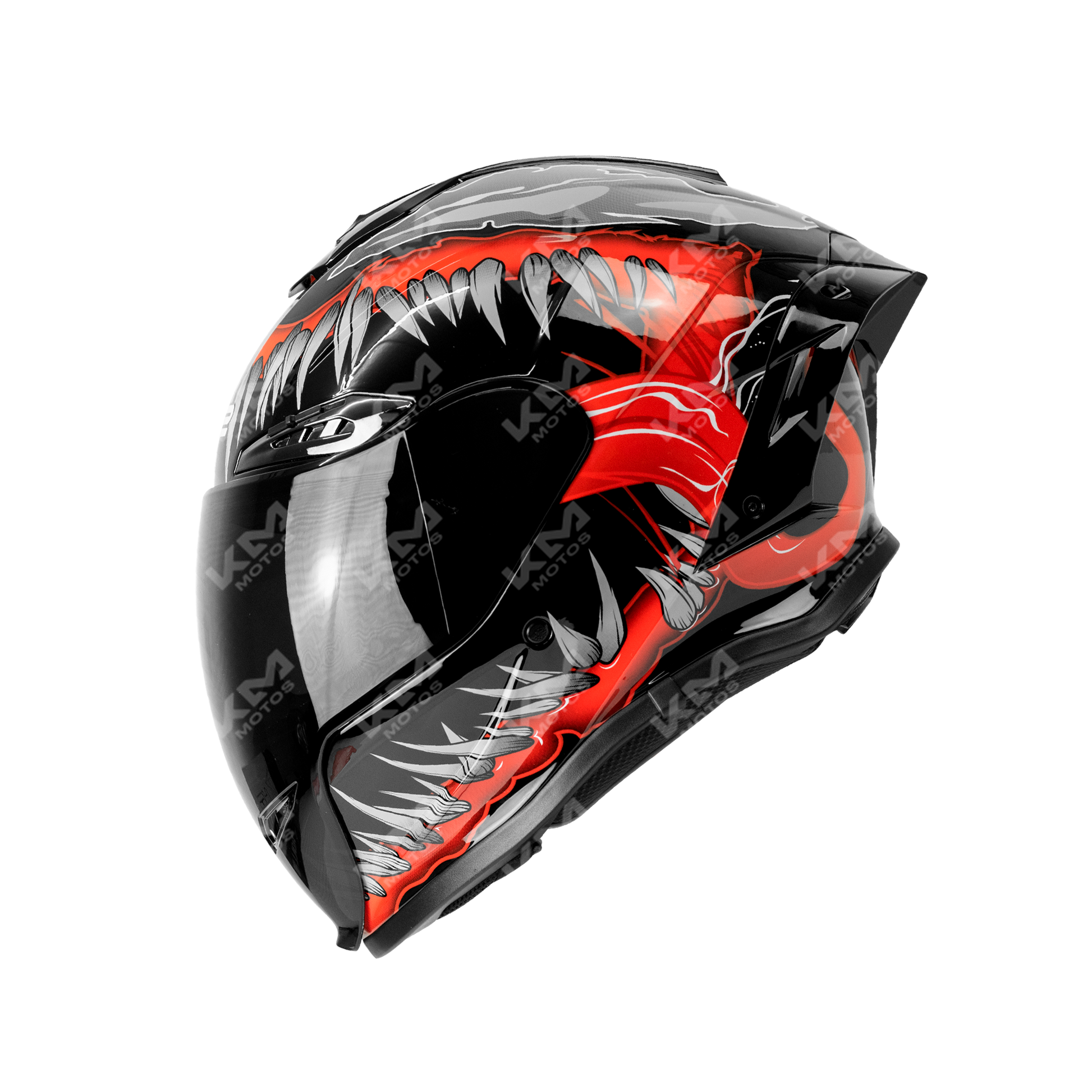 CASCO CERRADO NEGRO VENOM WLT109L DOT HS2 KMS V.N. "XL" - KMMOTOSHN