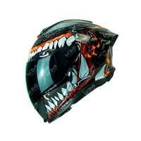 CASCO CERRADO NEGRO VENON LS02 WLT109L DOT HS2 KMS V.N. "M"