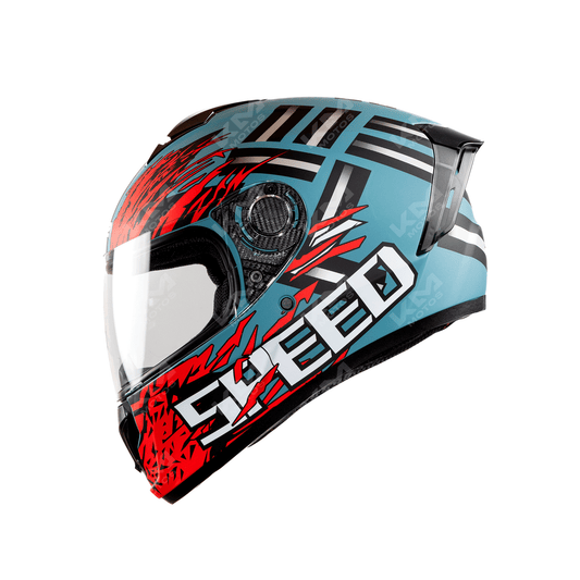 CASCO CERRADO AZUL/GRIS SPEED DOT WLT111 HS2 V.C. "XL"