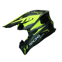 CASCO CROSS NEGRO/AMARILLO MATE SPEED/RACING DOT WLT189 HS2 "M"
