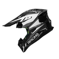 CASCO CROSS NEGRO/BLANCO RANCING LS02 DOT WLT189 HS2 "M"
