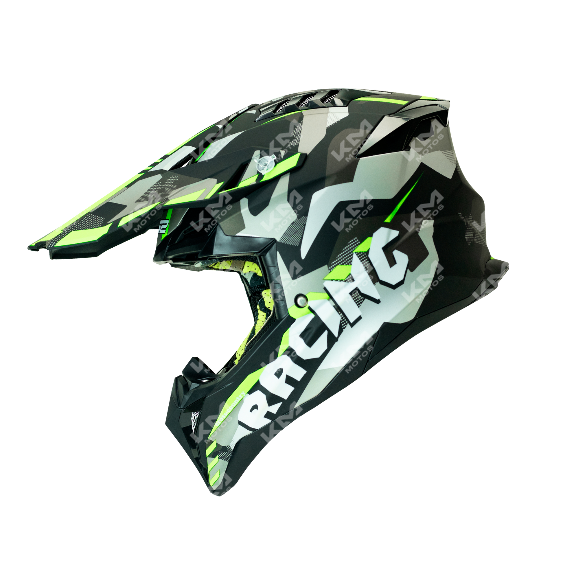 CASCO CROSS NEGRO/AMARILLO MATE SPEED MOTED DOT WLT189/WLT127 HS2 "M"