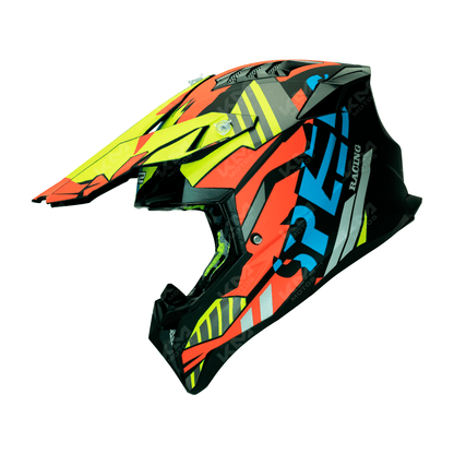 CASCO CROSS MULTICOLOR MATE SPEED RACING DOT WLT189 HS2 "L"