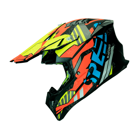 CASCO CROSS MULTICOLOR MATE SPEED RACING DOT WLT189 HS2 "XXL"