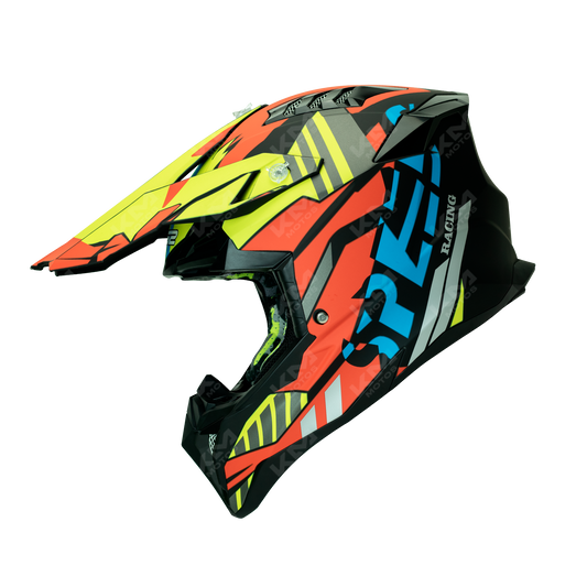 CASCO CROSS MULTICOLOR MATE SPEED RACING DOT WLT189 HS2 "M"