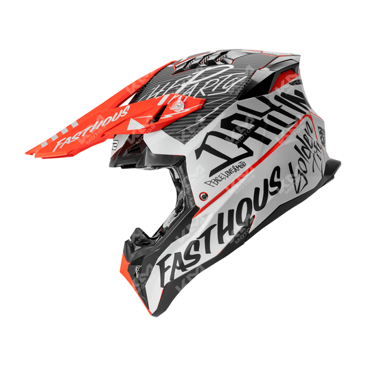 CASCO CROSS ROJO/BLANCO MATE FASTHOUSE DOT WLT189 HS2 "XL"