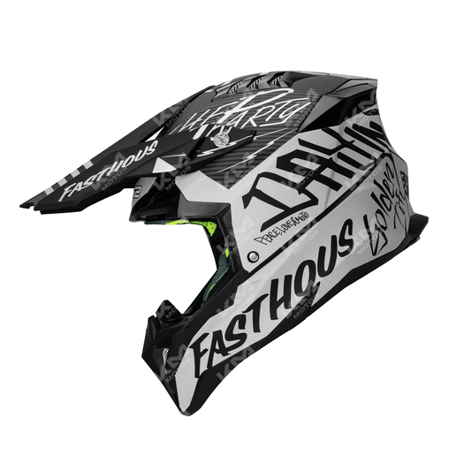 CASCO CROSS NEGRO/BLANCO MATE FASTHOUSE DOT WLT189 HS2 "S" - KMMOTOSHN