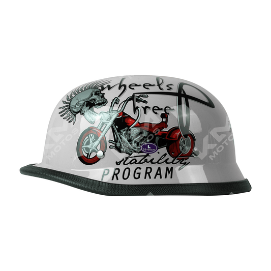 CASCO GORRITA BLANCO BRILLO SOLID (PANDILLERO) DOT WLT307 HS2 "XL"