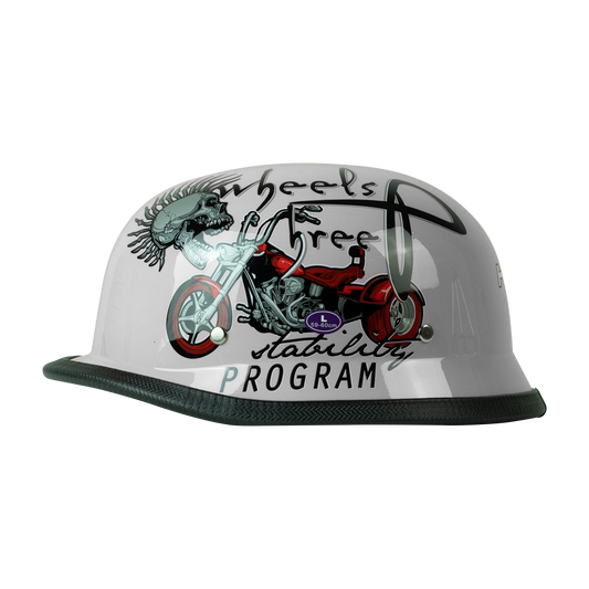 CASCO GORRITA BLANCO BRILLO SOLID (PANDILLERO) DOT WLT307 HS2 "L"