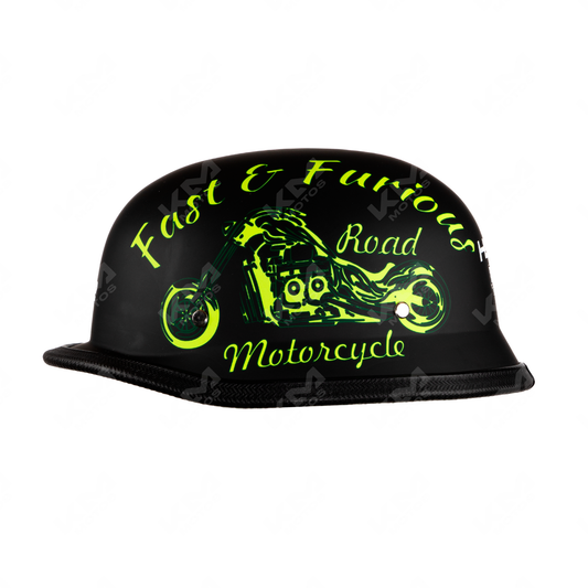 CASCO GORRITA NEGRO MATE FAST ROAD (PANDILLERO) DOT WLT307 HS2 "XXL"