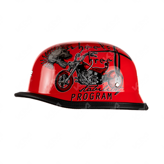 CASCO GORRITA ROJO WHEELS (PANDILLERO) DOT WLT307 HS2 "XXL"