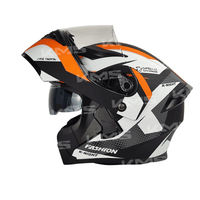 CASCO MODULAR NEGRO/ANARANJADO XTRAY WLT169 DOBLE VISERA DOT HS2 KMS M