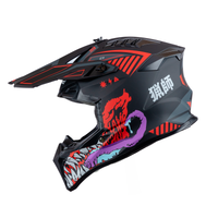 CASCO CROSS NEGRO ROJO/ DISEÑO MONSTER WLT127 HS2 "L"