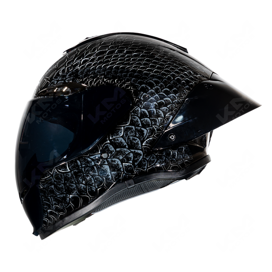 CASCO CERRADO NEGRO VISOR OSCURO JD02 WLT109LR DOT HS2 KMS V.N. "XL"