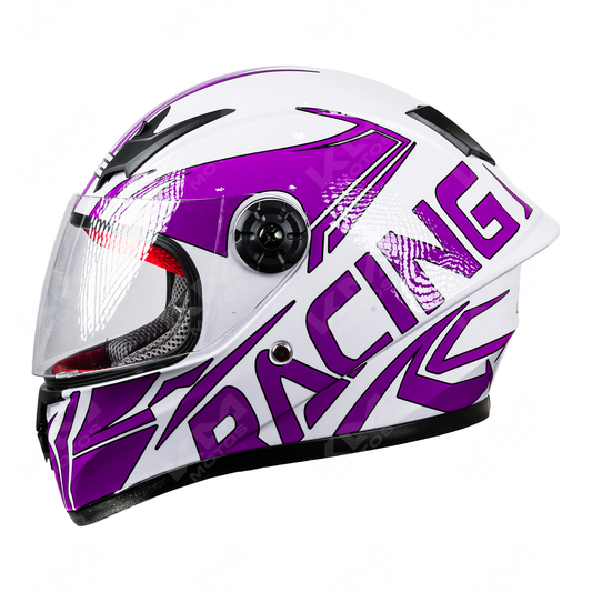 CASCO CERRADO P/NINO BRT PLUS BLANCO/MORADO WLT506 ABS HS2 "XL"