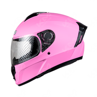 CASCO CERRADO ROSADO MATE SOLID DOT WLT111 HS2 V.C. "M"