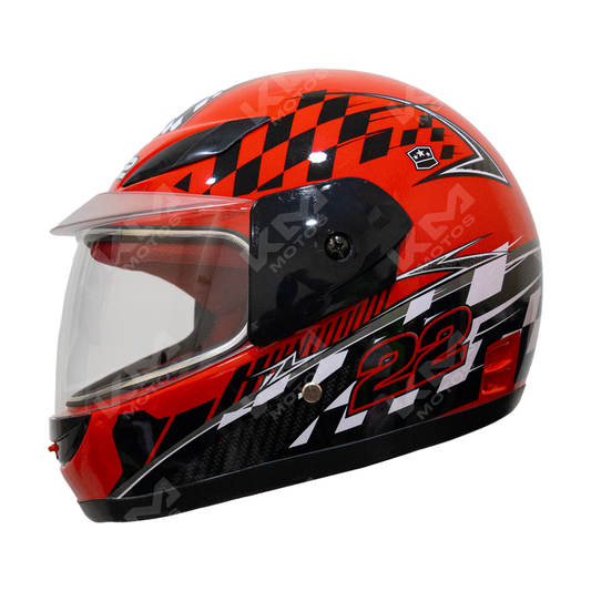 CASCO CERRADO P/NINO BRT ROJO RACING WLT501 ABS HS2 "M"