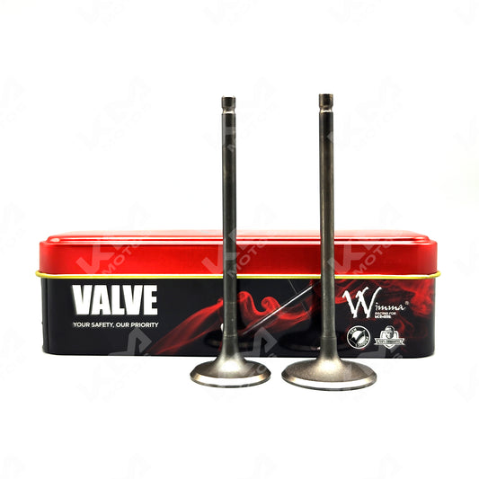 VALVULAS DE ADMICION Y ESCAPE PULSAR 180 UG-FI-GT-BSIV-180 DTSI-V2009-II-BLACK TEC WIMMA KMS - KMMOTOSHN