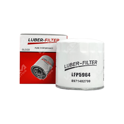 Filtro de aceite enroscable para Isuzu NPR 4.3, marca KM Motos, mostrado en la imagen.