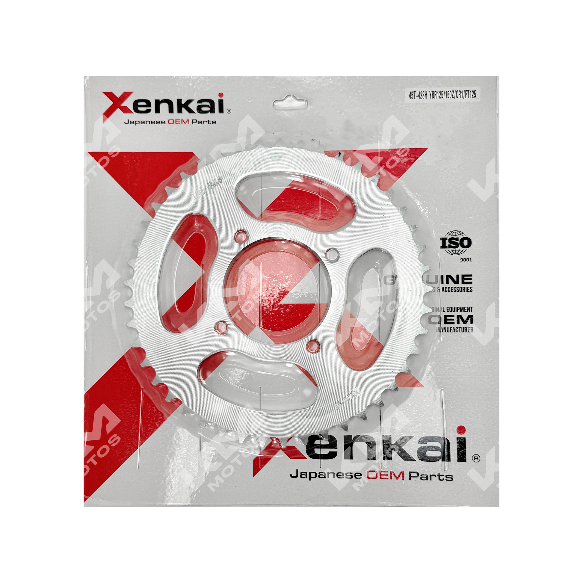 Catarina XENKAI para YBR125/150Z/CR1/FT125, componente de motocicleta en color negro con detalles metálicos