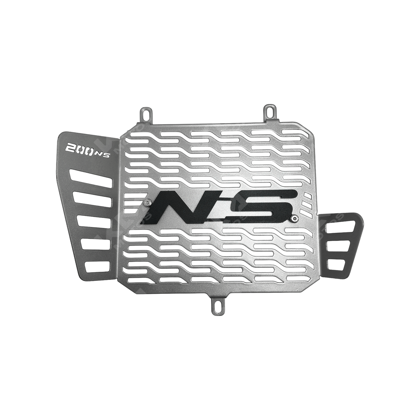 Protector de radiador para Pulsar 200NS de la marca XPRO, muestra el diseño resistente y protección para el sistema de enfriamiento.