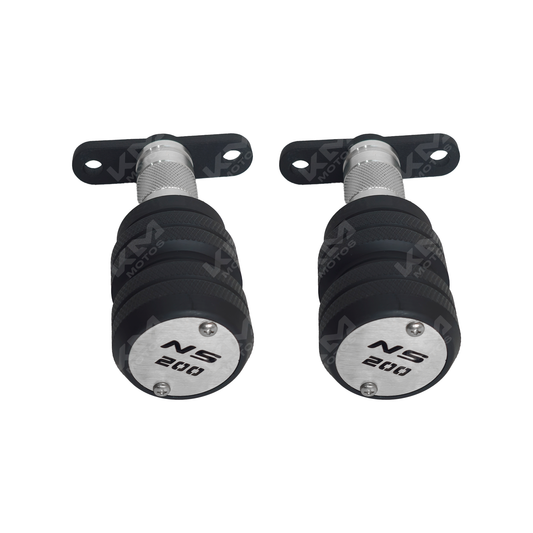 Deslizador de motor para Pulsar 200NS de KM Motos, protección para el motor en caso de caídas, en color negro.