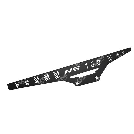 Cubrecadena NS160 de KM Motos, protección duradera para la cadena de motocicleta, en color negro con diseño funcional.