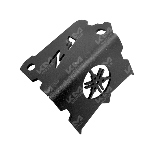 Protector de depósito de líquido de freno delantero para Yamaha FZ 2.0, compatible con KM Motos, en color negro.