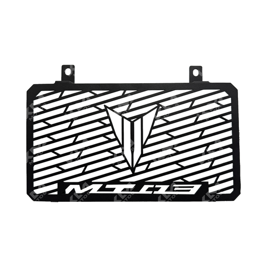 Protector de radiador 3D para Yamaha MT-03 de KM Motos, diseño resistente y decorativo para motocicleta.