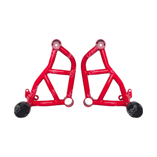 Defensa para motocicleta Suzuki GN125 de la marca KM Motos, protección y estructura resistente para la moto.