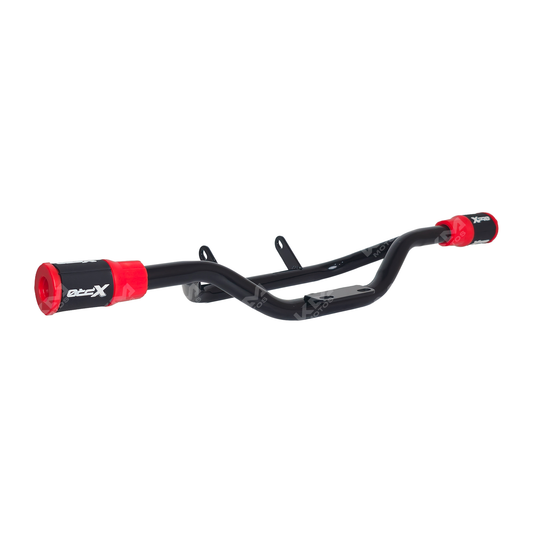 Protección de defensa para Honda Navi110 de KM Motos, resistente y duradera, en color negro con detalles metálicos.