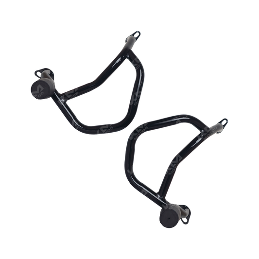 Defensa de motor para Yamaha FZ 2.0, marca KM Motos, protección resistente para motocicleta, imagen de defensa en color negro