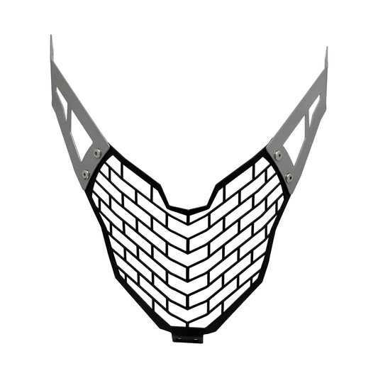 Protector de foco para Bajaj NS200 de KM Motos, protección y durabilidad en color negro.
