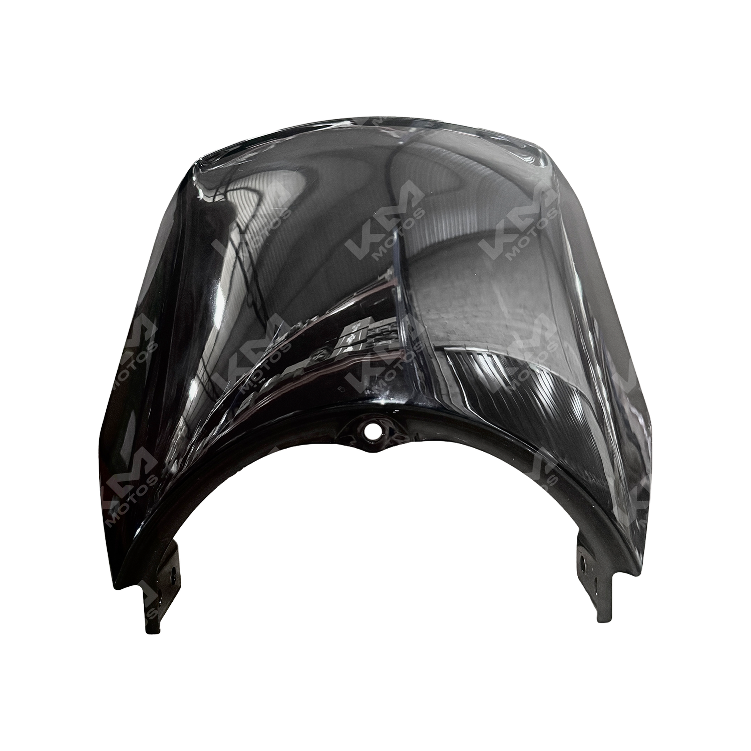 Visera para Yamaha YBR125 de KM Motos, protección contra el sol y el viento, en color transparente y diseño aerodinámico.